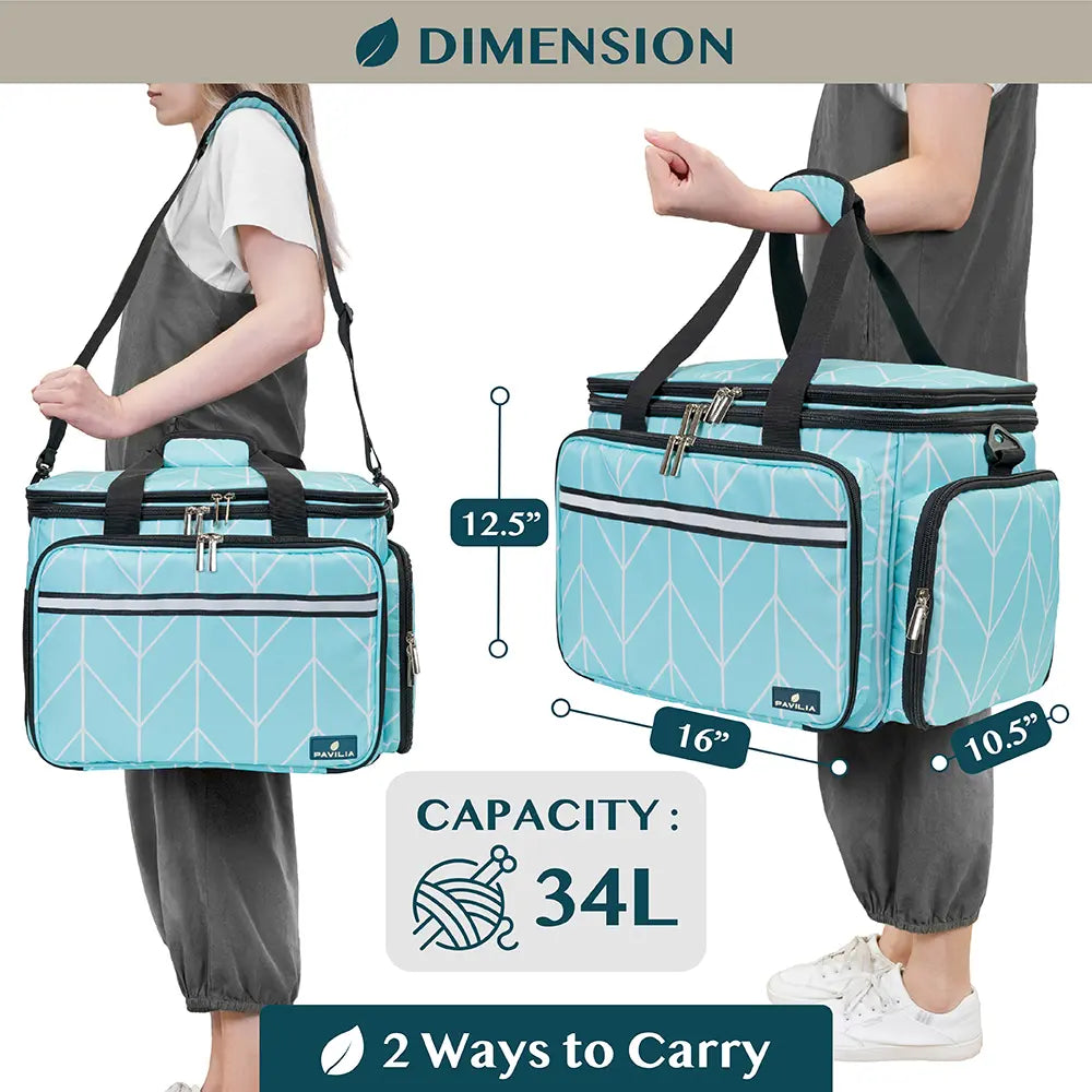 PAVILIA Yarn Storage Tote for Knitting