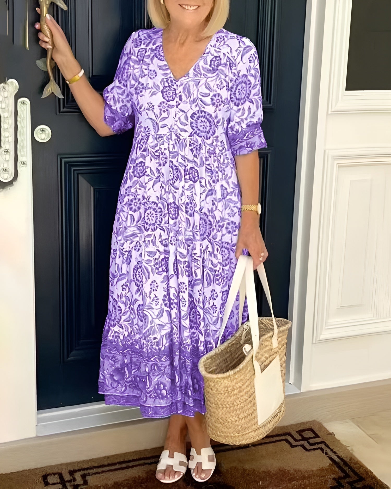 Elena Floral Easy Midi